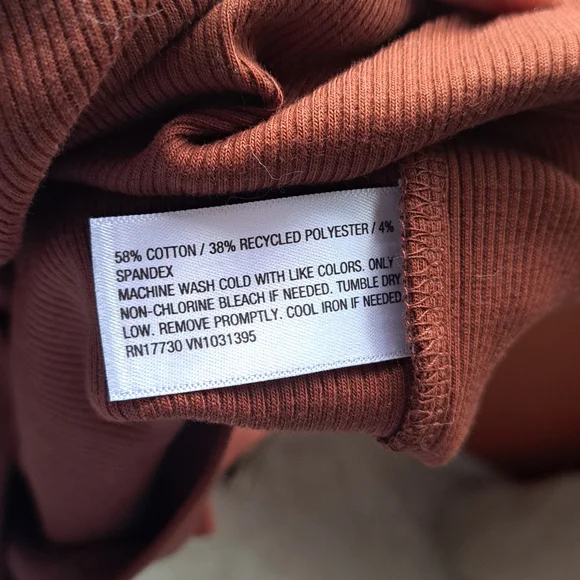 wild fable Short Sleeve Ribbed Tee in Rust - Picture 3 of 5